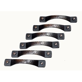 Wild West Hardware Rustic Hammered Drawer Pull (6 PK) Cabinet Pull - Oil Rubbed Bronze