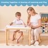 Bateso Sensory Table for Toddlers 1-3 with 2 Chairs &