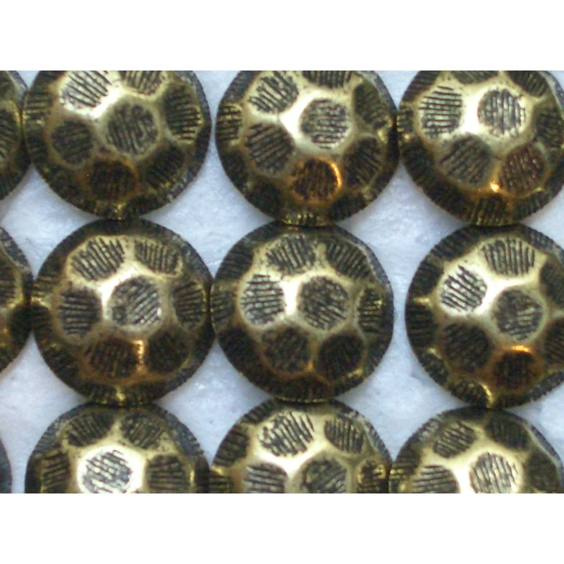 Antique Brass Oxford Upholstery Tacks Nails Hammered Finish 7/16 Inch