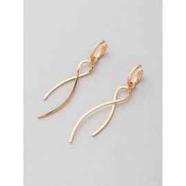 ete 841686 Earrings Line, Yellow Gold