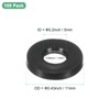 M METERXITY 100-Pack Black Rubber Flat Washer, 5mm ID x