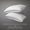 Goose Down Pillow, Queen Size Set of 1 with 3-Layer