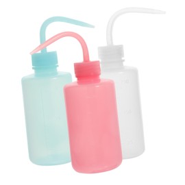 Baluue 3pcs Eyelash Cleaning Tool Leak Practical Empty Bottle Narrow Mouth Design Capacity for Eyelash Extensions and Cleaning