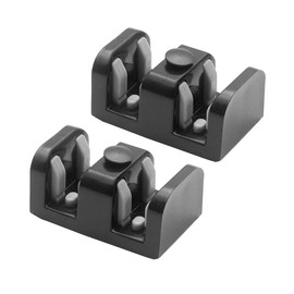 Gordon Glass™ Frameless Sliding Shower Doors Bumpers for Glass up to 3/8" Thick - Pack of 2 (Black)