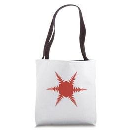 Oversized Snowflake Red Print - Creative Winter Design Tote Bag