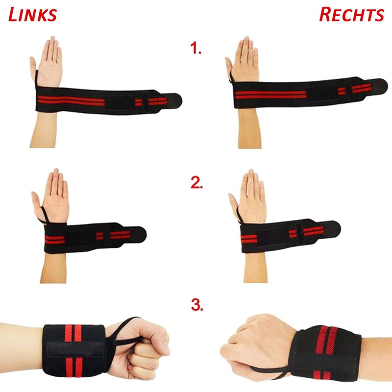 EVOLUXO 1 Pair Wrist Wraps with Thumb Loop and Velcro