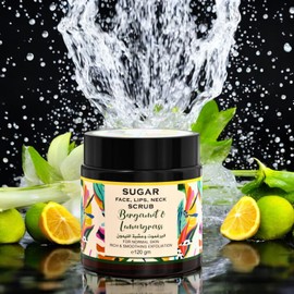 SAIF AL FARES Sugar Scrub Exfoliates Dead Skin | Keeps Skin Moist and Smooth | Exfoliator for Face,Lips,Neck 120 GM (120 GM (Pack of 1), Bergamot & Lemongrass)