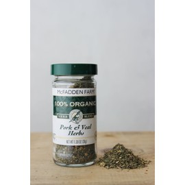 McFadden Farm Organic Pork & Veal Herbs, Seasoning Blend, Grown and packed in the U.S.A., 1.38 oz. glass jar