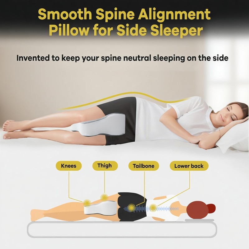 Knee Pillow for Side Sleepers – Ergonomic Leg Pillow Supports