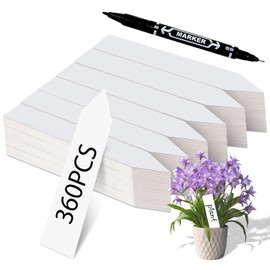 Plant Markers Garden Labels 360 Pcs Plastic Plant Labels Name Tags with Permanent Marking Pen for Seedlings Outdoor Nursery Garden Identification Stakes Tags Pot Marker White Color