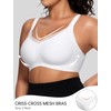 OEAK Womens Wireless Bras V Mesh Comfortable Bralette Supportive Tshirt