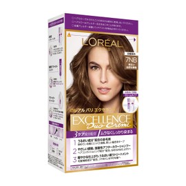 L'Oreal Paris Excellence R Cream Type Gray Hair Dye 7NB Bright Natural Chestnut Body
