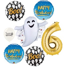 Ultimate Fun Spooky Ghost 6th Birthday Party Event Decorations Bouquet of Balloons