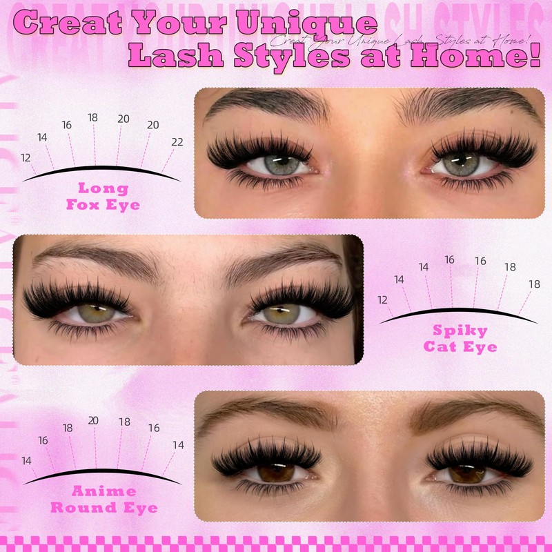 ALICE Lash Clusters Wispy Volume Eyelash Clusters with 2 Spikes