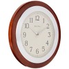 Bulova C4228 Reedham Wall Clock, 14" Diameter, Walnut