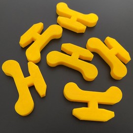 6 Pack Bright Yellow Compost Bin Closure Keys for Easy Visibility