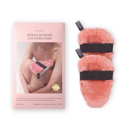 Waschies "pureFeminine" Intimate Wash Pads - Set of 2 - Gentle Cleansing for Sensitive Skin in the Intimate Area - pH Neutral & Hypoallergenic - Washable, Reusable & Sustainable