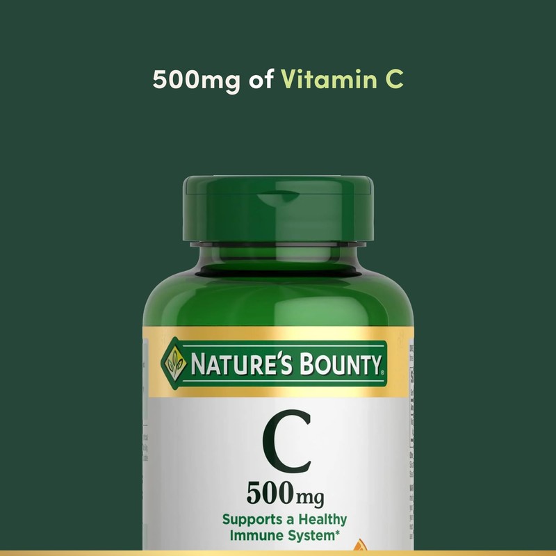 Nature's Bounty Vitamin C 500mg, Supports a Healthy Immune System,