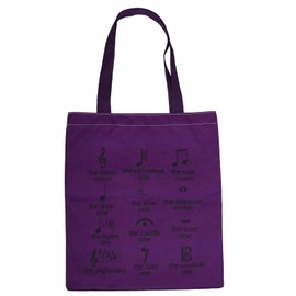 VAMSII Funny Music Note Tote Bag Music Teacher Canvas Bag Music Producer Gifts Music Lover Band Gift Musical Note Themed Gift (PP-M notation tote)