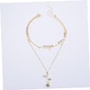BESPORTBLE Delicate Three Layered Rose Pendant Necklace for Women Stylish