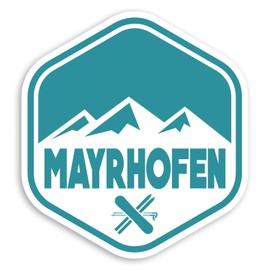 2 x 10cm Mayrhofen Austria Vinyl Stickers - Ski Resort Luggage Sticker #29050