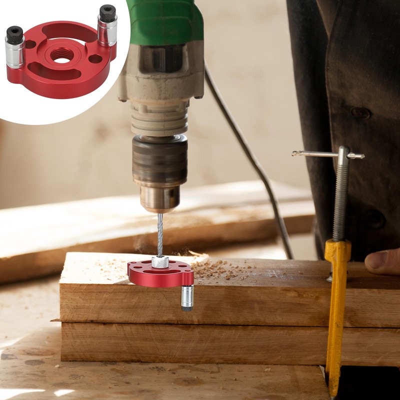 Zocipro Woodworking Center Finder Tool Kit, Aluminium Alloy Drill Guide