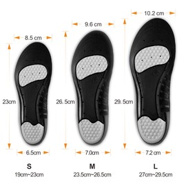 Heal foot Ergonomic Impact Absorbing Insole, black