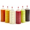 6pcs 250/450ML Sauce Bottle Squeeze Crafts Bottle Condiment Dispenser (250ml
