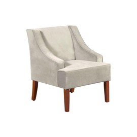 HomePop Swoop Arm Accent Chair, Velvet Grey