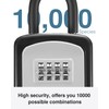 Puroma Key Lock Box, 4-Digit Combination Key Storage Lockbox, Portable