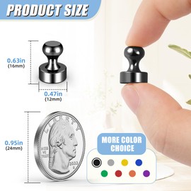 FINDMAG 45 Pack Refrigerator Magnets, Small Magnets for Hanging, Fridge Magnet for Whiteboard, Mini Magnets, Strong Magnet for DIY, Home, Cabin (Black)