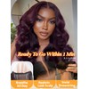 Julia Hair Black Cherry Loose Wave Wig 13x4 HD Lace