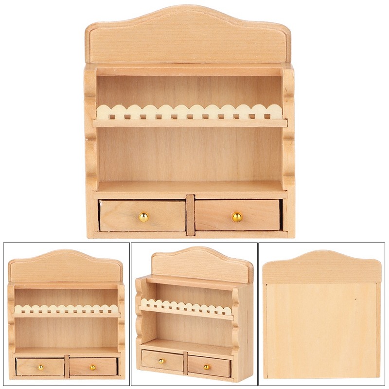 1:12 Miniature Doll House Kitchen Wall mounted Storage Rack Accessory
