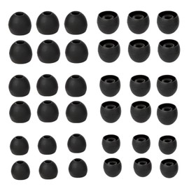 CYADCI Earbud Tips Soft and Comfortable Headphone Ear Tips Ear Bud Replacement Pieces Silicone Fit Most in-Ear Headphones，Inner Hole 3.8mm -5.5mm，18 Pairs Black S/M/L Earbud Replacement Tips