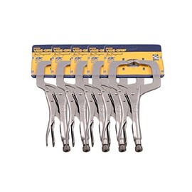 IRWIN Vise Grip 11R 11" C Clamp Locking Regular Tip Easy Release Pliers (5 PACK)