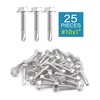 IMScrews 25pcs #10 x 1" Stainless Hex Washer Head Self
