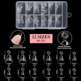 Ultra Soft Gel Tips Puntas De Uñas Extra Cortas 140 pzas Extra Corto Suave Unas de Gel (Almendra Extra Cortos, Transparentes)