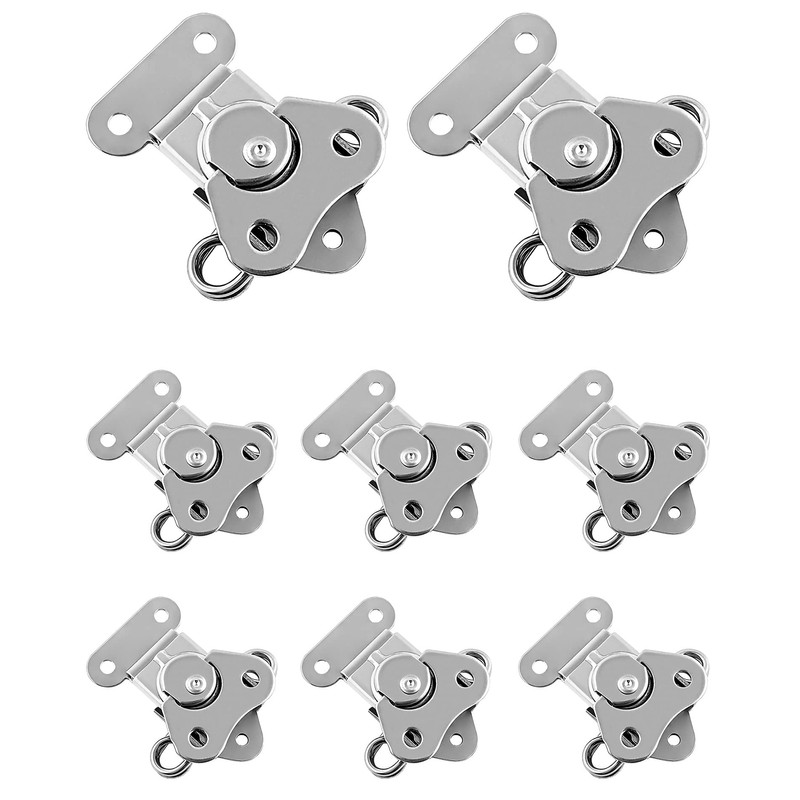 QWORK 8 Pack 2" x 1-1/2" Stainless Steel Twist Latch
