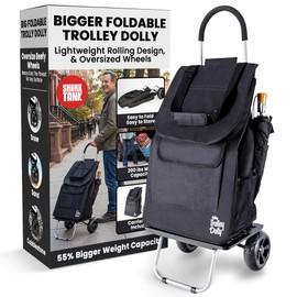 dbest Products Bigger Trolley Dolly, Carrito Plegable Negro de Compras