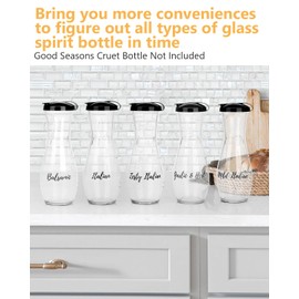 10 Sets Black Vinyl Label Stickers for GoodSeasons Cruet Bottle - Italian, Garlic & Herb, Mild Italian, Balsamic, Zesty Italian(Cruet Bottle Not Included)