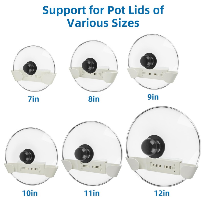 4pcs Adjustable Universal Pot Lid Holder Organizer, Pan Lids Organizers