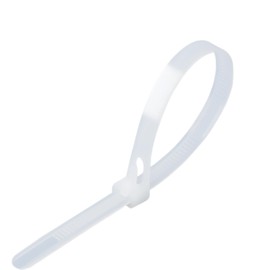 Reusable Zip Ties Nylon 100 PCS (White, 12inch)
