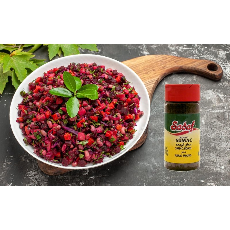 Sadaf Sumac spice ground - Pure sumac seasoning powder -