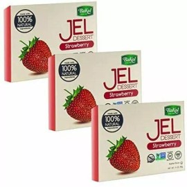 Bakol Vegan Strawberry Flavor Jello, Kosher Dessert Gelatin, 3 oz (Pack of 3)