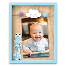 Zep VG546B Ryan Blue Wooden Picture Frame Natural and Light Blue