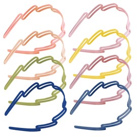 Ipetboom Hair Hoops Set 6 Pcs Toothed Headband Wide-brimmed Headwrap Hair Band Fashion Accessories for Women Men Engagement Random Color