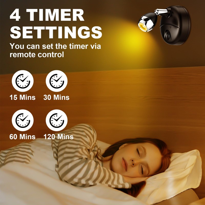 Hortsun 6 Pcs Mini Battery Operated Spotlights with 3 Remote