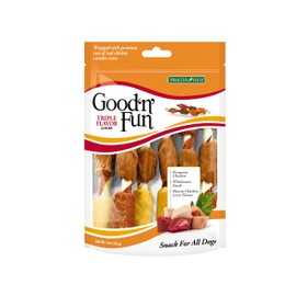 Good'N'Fun Triple Flavored Rawhide Kabobs for Dogs, 4 oz | 6 count