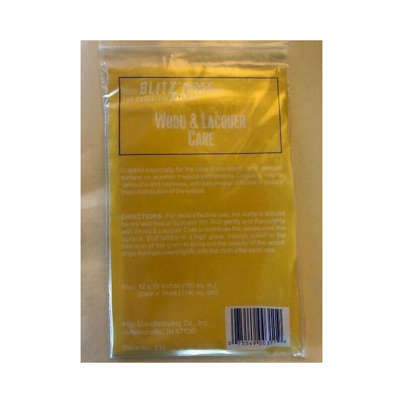 Blitz 311 Wood & Lacquer Care Treated Non-Toxic cloth