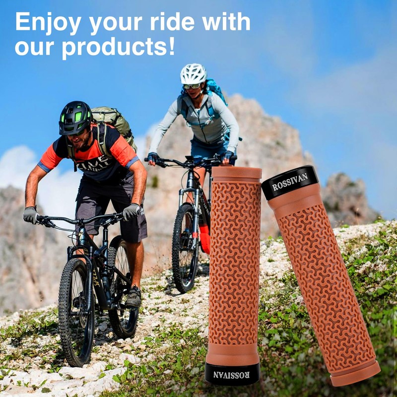 Rossivan Professional Bike Handlebar Grips, Mountain Bike Grips with Soft